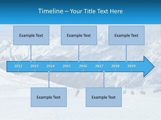 A Group Of People Riding Skis On Top Of A Snow Covered Slope PowerPoint Template