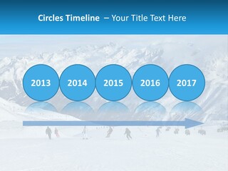 A Group Of People Riding Skis On Top Of A Snow Covered Slope PowerPoint Template