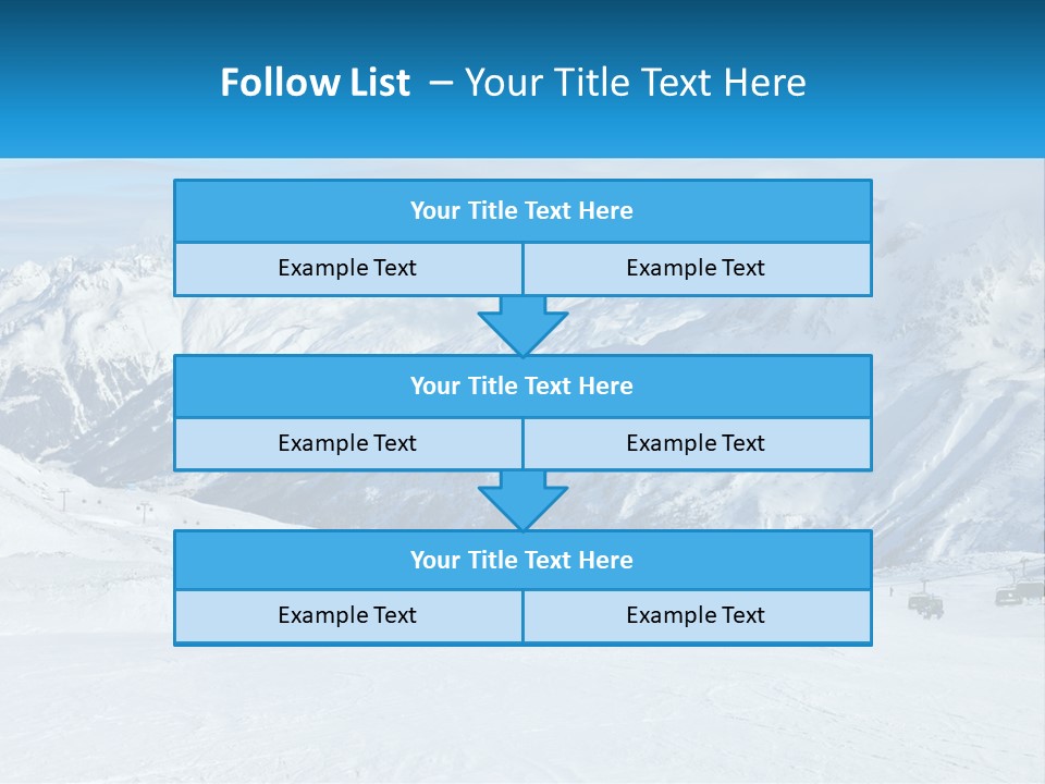 A Group Of People Riding Skis On Top Of A Snow Covered Slope PowerPoint Template
