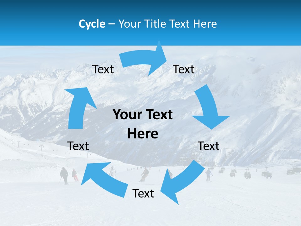 A Group Of People Riding Skis On Top Of A Snow Covered Slope PowerPoint Template
