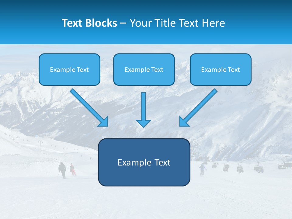 A Group Of People Riding Skis On Top Of A Snow Covered Slope PowerPoint Template