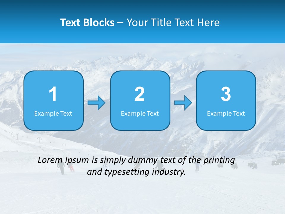 A Group Of People Riding Skis On Top Of A Snow Covered Slope PowerPoint Template