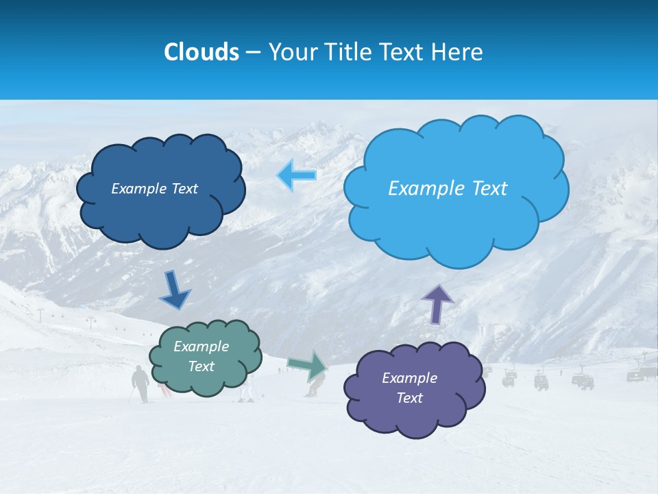 A Group Of People Riding Skis On Top Of A Snow Covered Slope PowerPoint Template