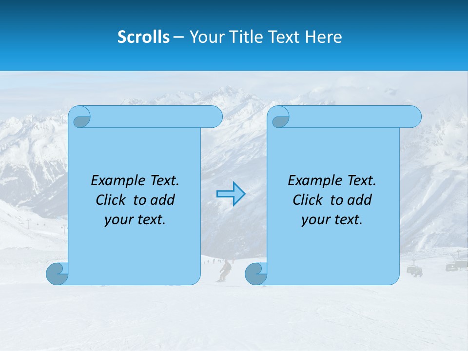 A Group Of People Riding Skis On Top Of A Snow Covered Slope PowerPoint Template