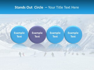 A Group Of People Riding Skis On Top Of A Snow Covered Slope PowerPoint Template