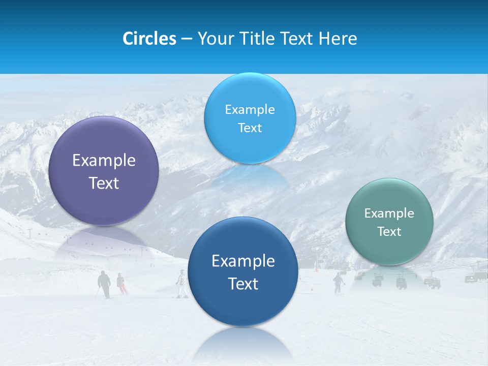 A Group Of People Riding Skis On Top Of A Snow Covered Slope PowerPoint Template