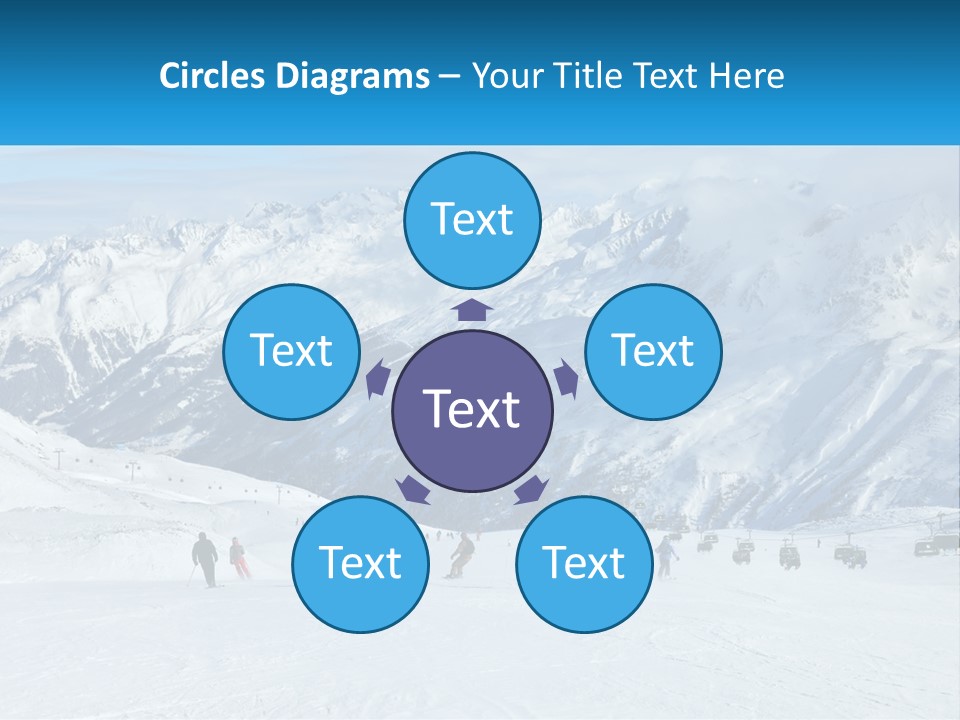 A Group Of People Riding Skis On Top Of A Snow Covered Slope PowerPoint Template