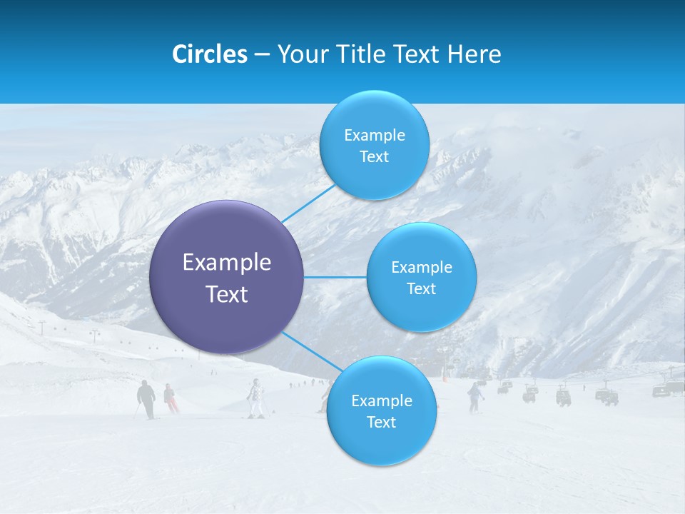 A Group Of People Riding Skis On Top Of A Snow Covered Slope PowerPoint Template