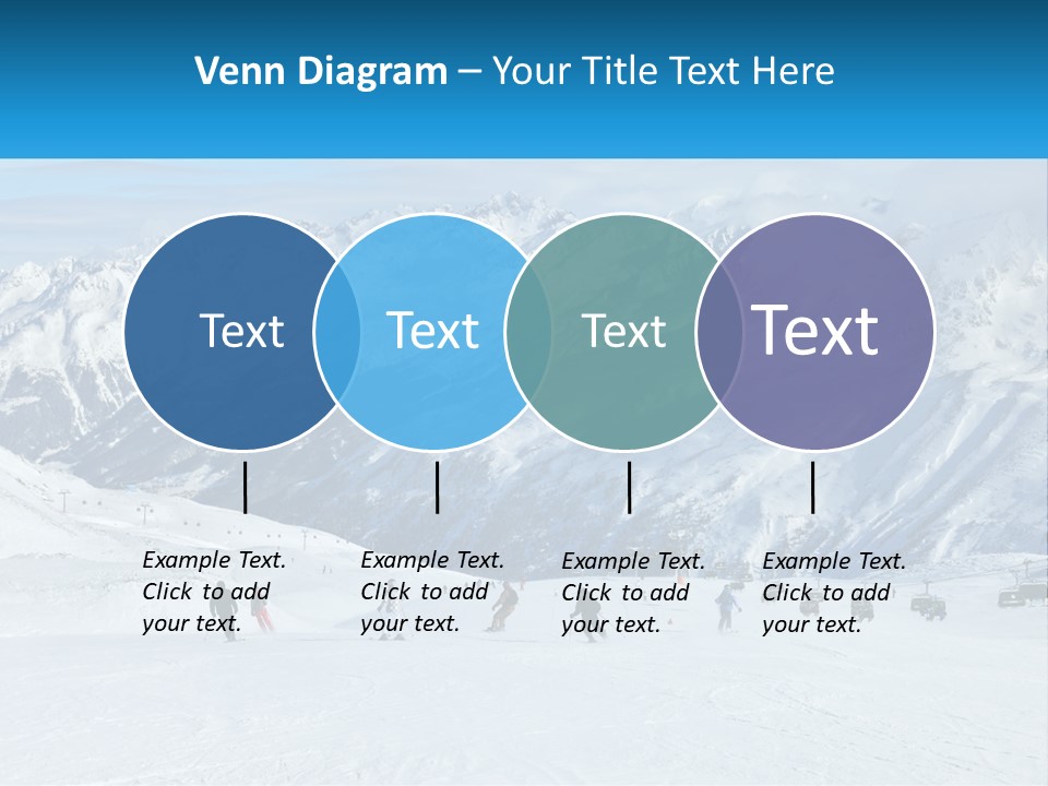 A Group Of People Riding Skis On Top Of A Snow Covered Slope PowerPoint Template