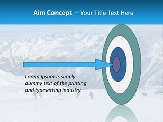 A Group Of People Riding Skis On Top Of A Snow Covered Slope PowerPoint Template