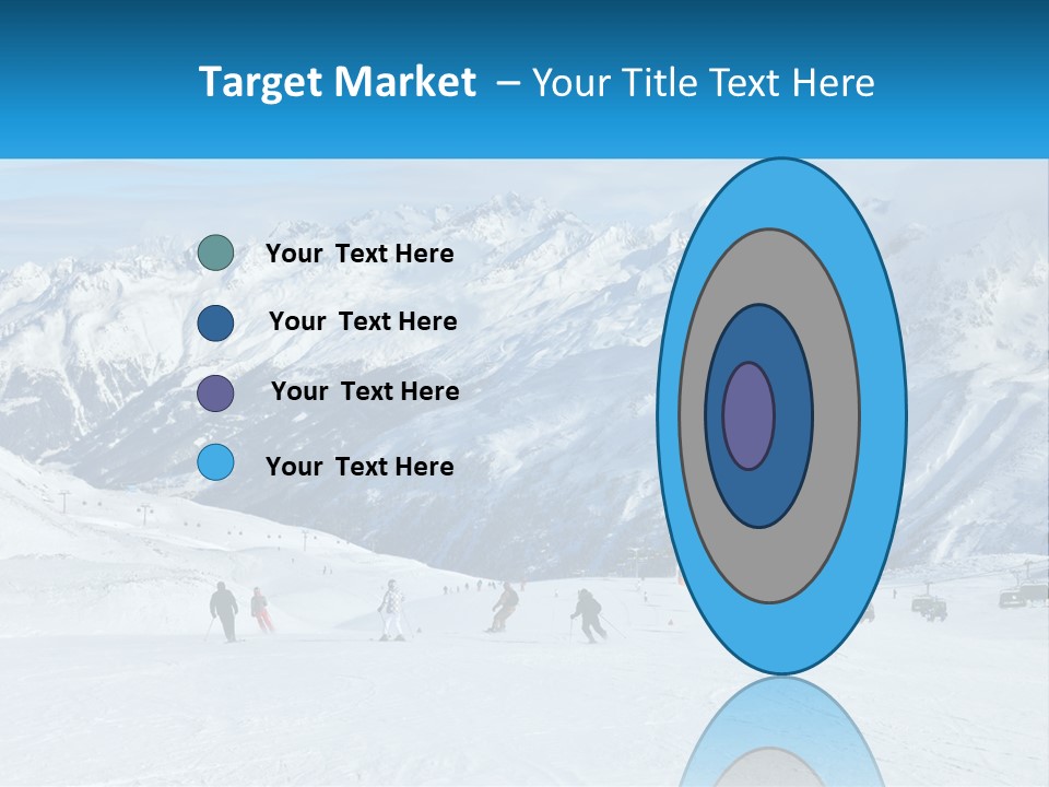 A Group Of People Riding Skis On Top Of A Snow Covered Slope PowerPoint Template