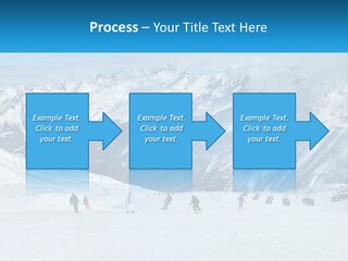 A Group Of People Riding Skis On Top Of A Snow Covered Slope PowerPoint Template