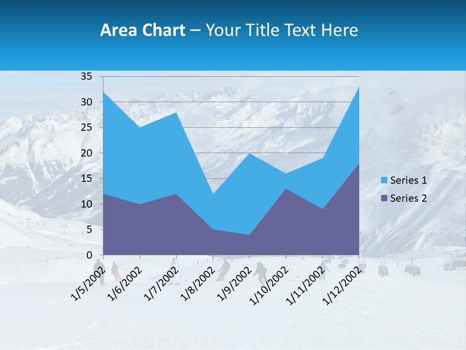 A Group Of People Riding Skis On Top Of A Snow Covered Slope PowerPoint Template