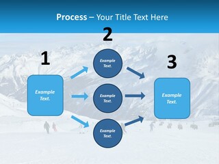 A Group Of People Riding Skis On Top Of A Snow Covered Slope PowerPoint Template