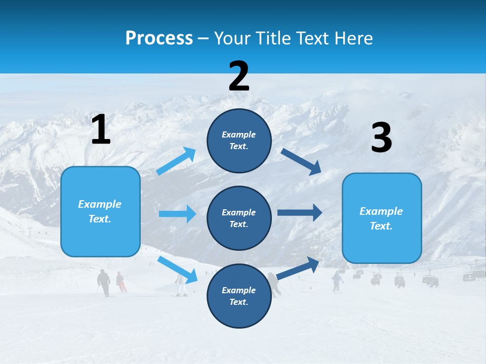 A Group Of People Riding Skis On Top Of A Snow Covered Slope PowerPoint Template