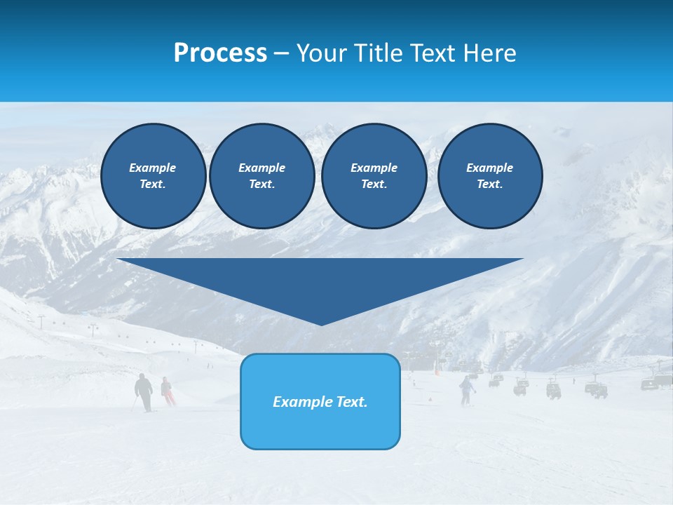A Group Of People Riding Skis On Top Of A Snow Covered Slope PowerPoint Template