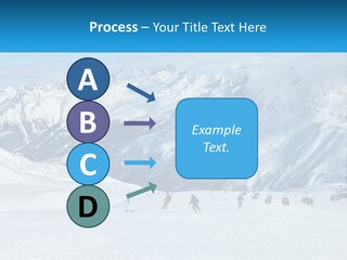 A Group Of People Riding Skis On Top Of A Snow Covered Slope PowerPoint Template