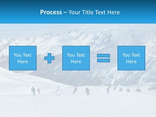 A Group Of People Riding Skis On Top Of A Snow Covered Slope PowerPoint Template