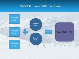 A Group Of People Riding Skis On Top Of A Snow Covered Slope PowerPoint Template
