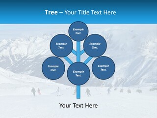 A Group Of People Riding Skis On Top Of A Snow Covered Slope PowerPoint Template