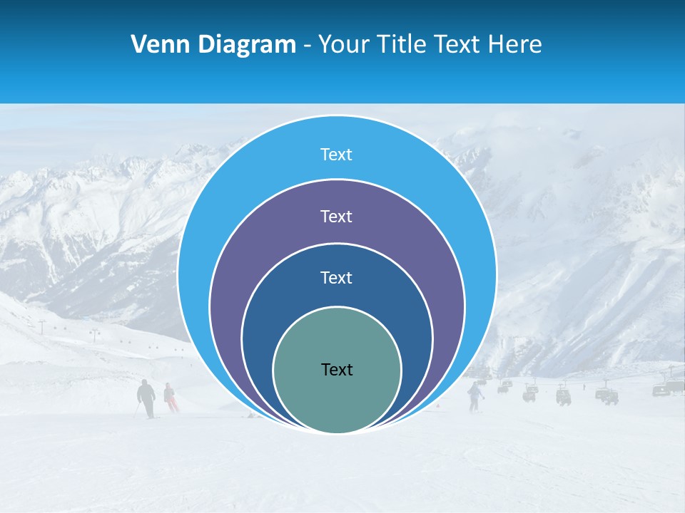 A Group Of People Riding Skis On Top Of A Snow Covered Slope PowerPoint Template