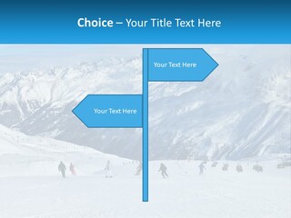 A Group Of People Riding Skis On Top Of A Snow Covered Slope PowerPoint Template