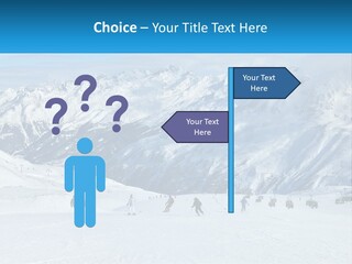 A Group Of People Riding Skis On Top Of A Snow Covered Slope PowerPoint Template