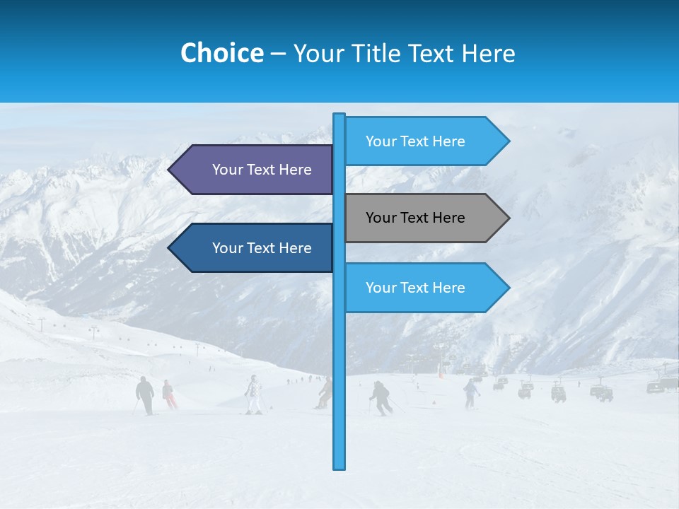 A Group Of People Riding Skis On Top Of A Snow Covered Slope PowerPoint Template