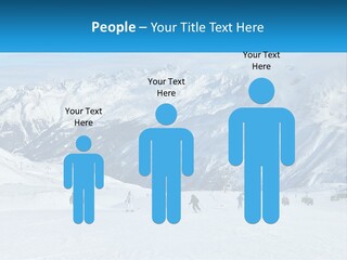 A Group Of People Riding Skis On Top Of A Snow Covered Slope PowerPoint Template