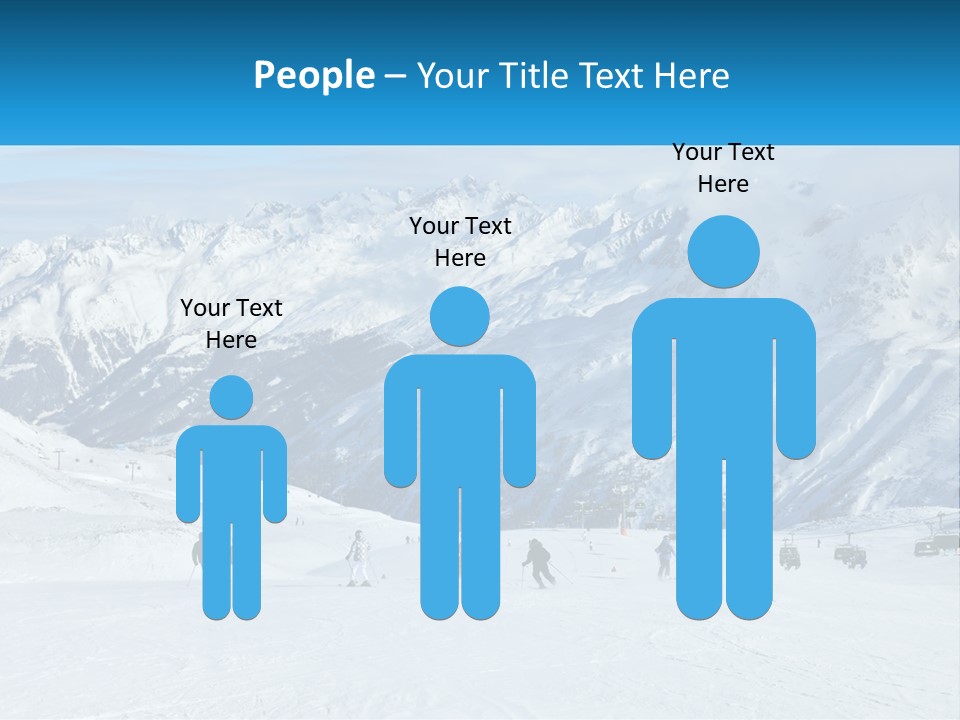 A Group Of People Riding Skis On Top Of A Snow Covered Slope PowerPoint Template