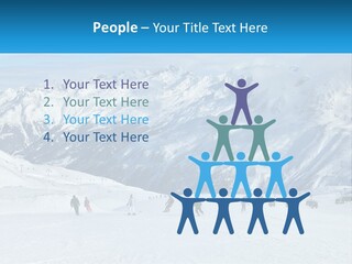 A Group Of People Riding Skis On Top Of A Snow Covered Slope PowerPoint Template