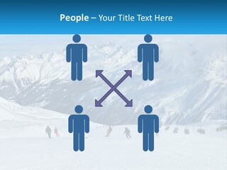 A Group Of People Riding Skis On Top Of A Snow Covered Slope PowerPoint Template