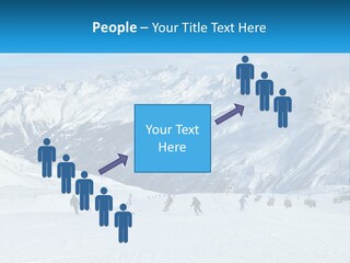 A Group Of People Riding Skis On Top Of A Snow Covered Slope PowerPoint Template