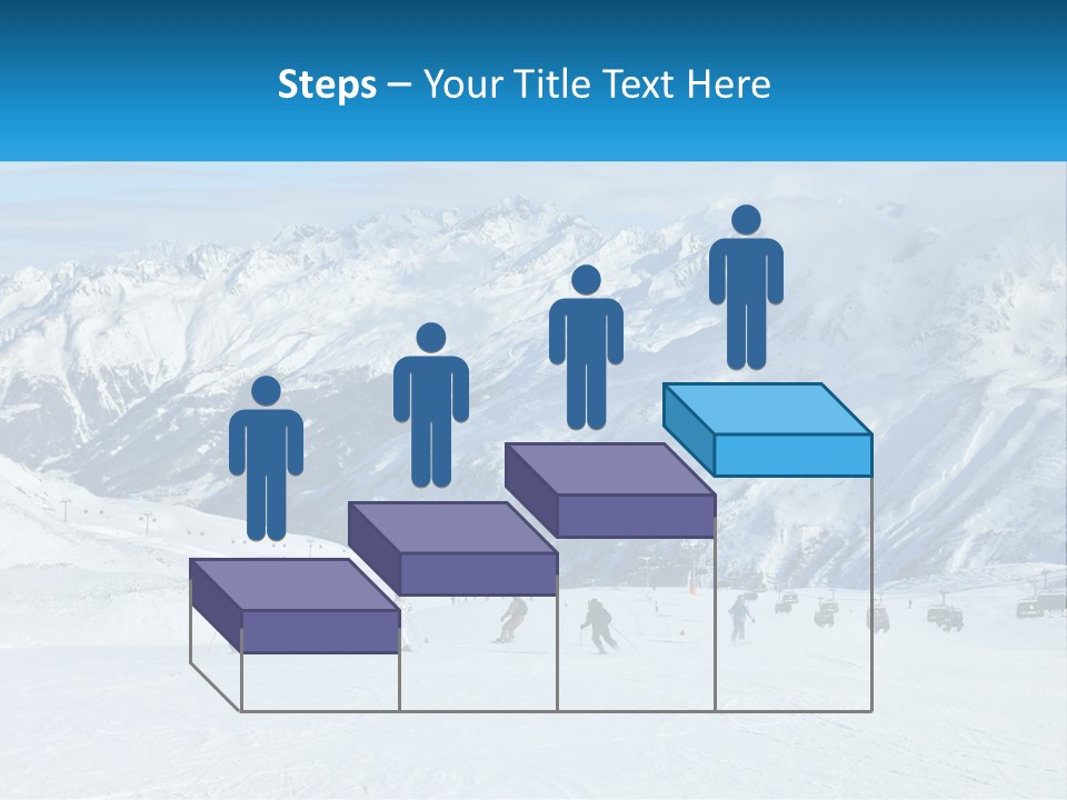 A Group Of People Riding Skis On Top Of A Snow Covered Slope PowerPoint Template