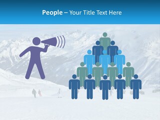 A Group Of People Riding Skis On Top Of A Snow Covered Slope PowerPoint Template