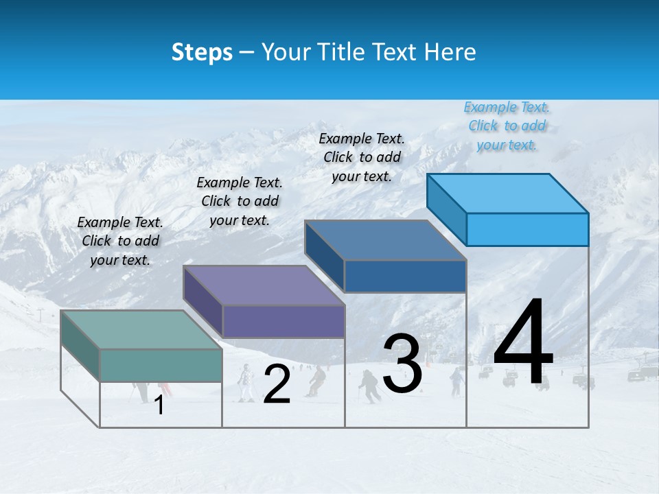 A Group Of People Riding Skis On Top Of A Snow Covered Slope PowerPoint Template