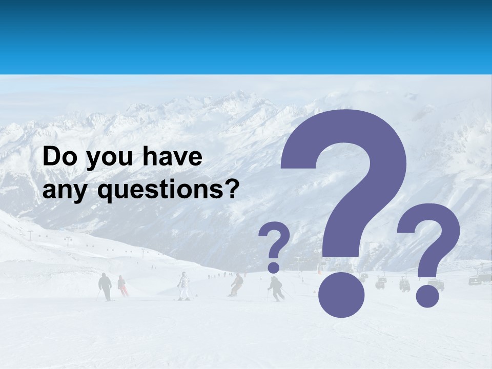 A Group Of People Riding Skis On Top Of A Snow Covered Slope PowerPoint Template