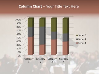 A Microphone In Front Of A Group Of People PowerPoint Template