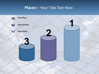 A Chain Link Fence With The Sky In The Background PowerPoint Template