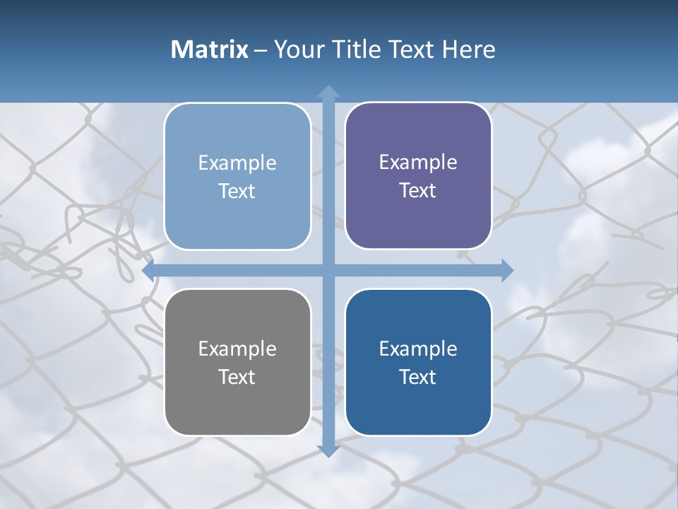 A Chain Link Fence With The Sky In The Background PowerPoint Template