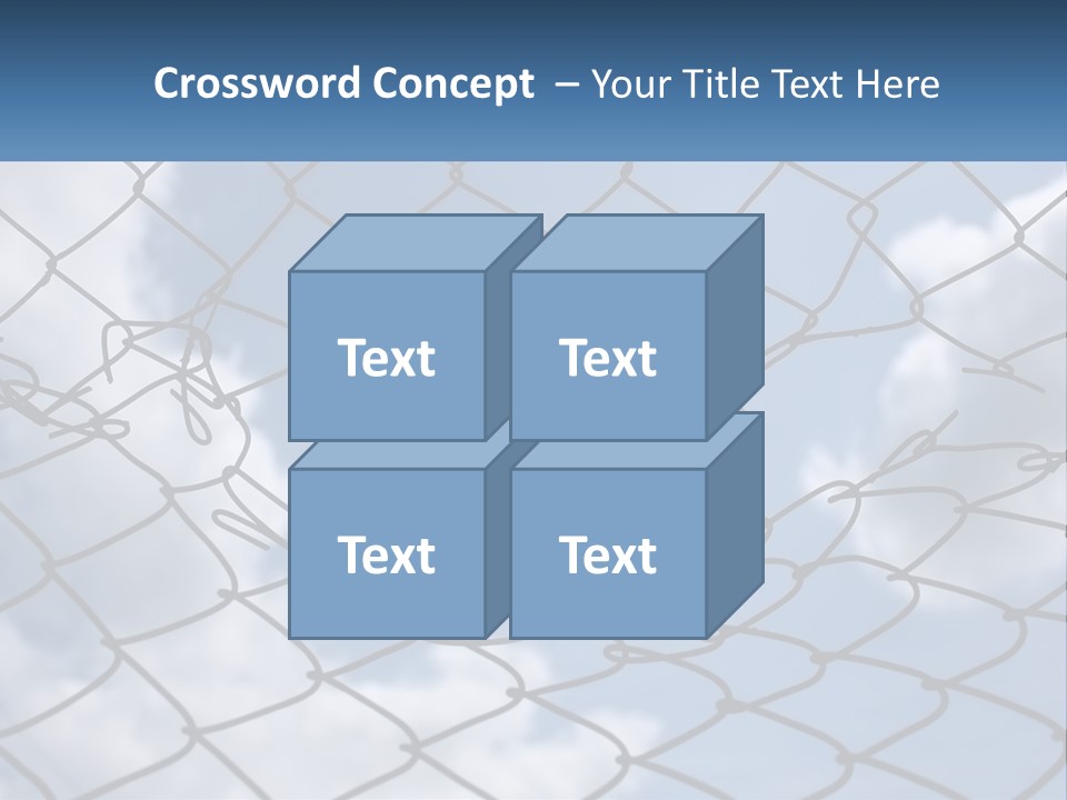 A Chain Link Fence With The Sky In The Background PowerPoint Template