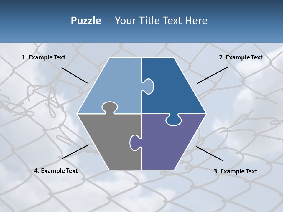 A Chain Link Fence With The Sky In The Background PowerPoint Template