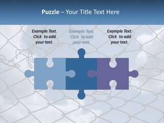 A Chain Link Fence With The Sky In The Background PowerPoint Template
