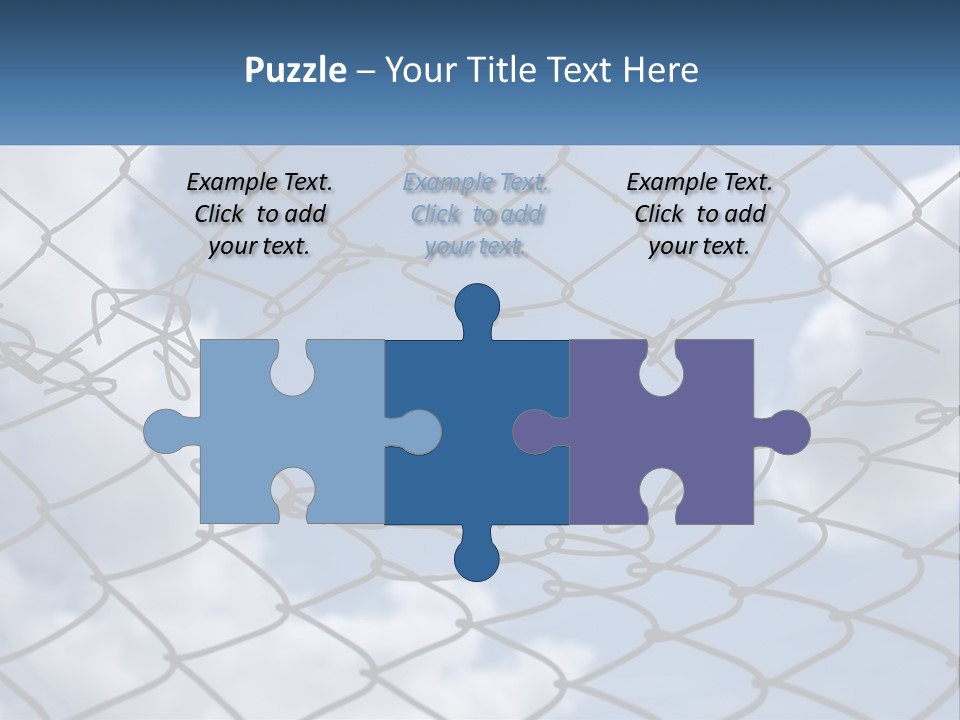 A Chain Link Fence With The Sky In The Background PowerPoint Template