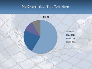 A Chain Link Fence With The Sky In The Background PowerPoint Template