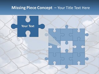 A Chain Link Fence With The Sky In The Background PowerPoint Template