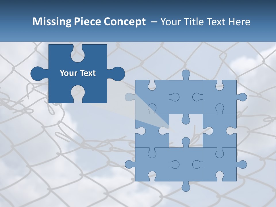 A Chain Link Fence With The Sky In The Background PowerPoint Template