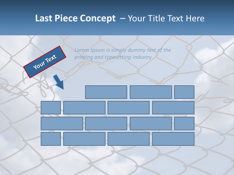 A Chain Link Fence With The Sky In The Background PowerPoint Template