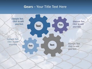 A Chain Link Fence With The Sky In The Background PowerPoint Template