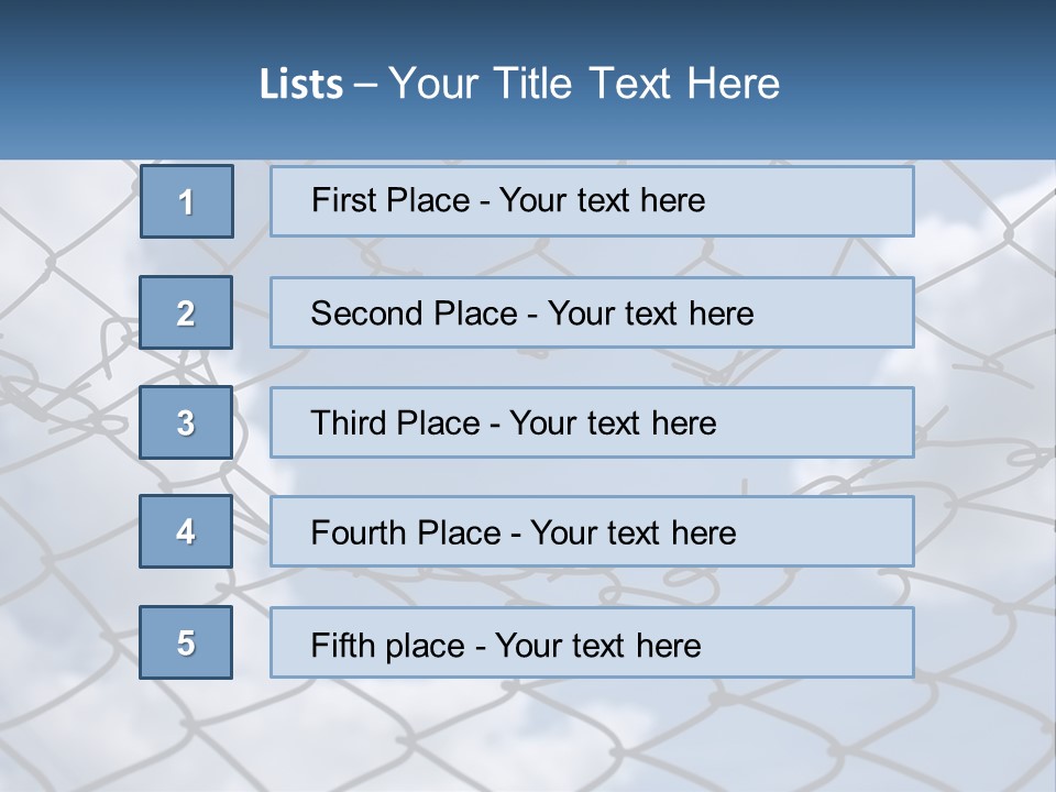 A Chain Link Fence With The Sky In The Background PowerPoint Template
